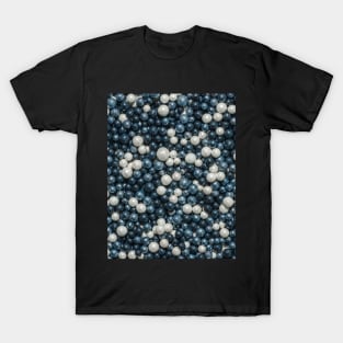 Black, White and Silver Sprinkle Spheres Candy Photograph T-Shirt